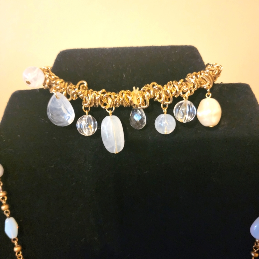 Cookie Lee Gold Glass Bead Necklaces (Two Necklaces included) - Picture 6 of 9